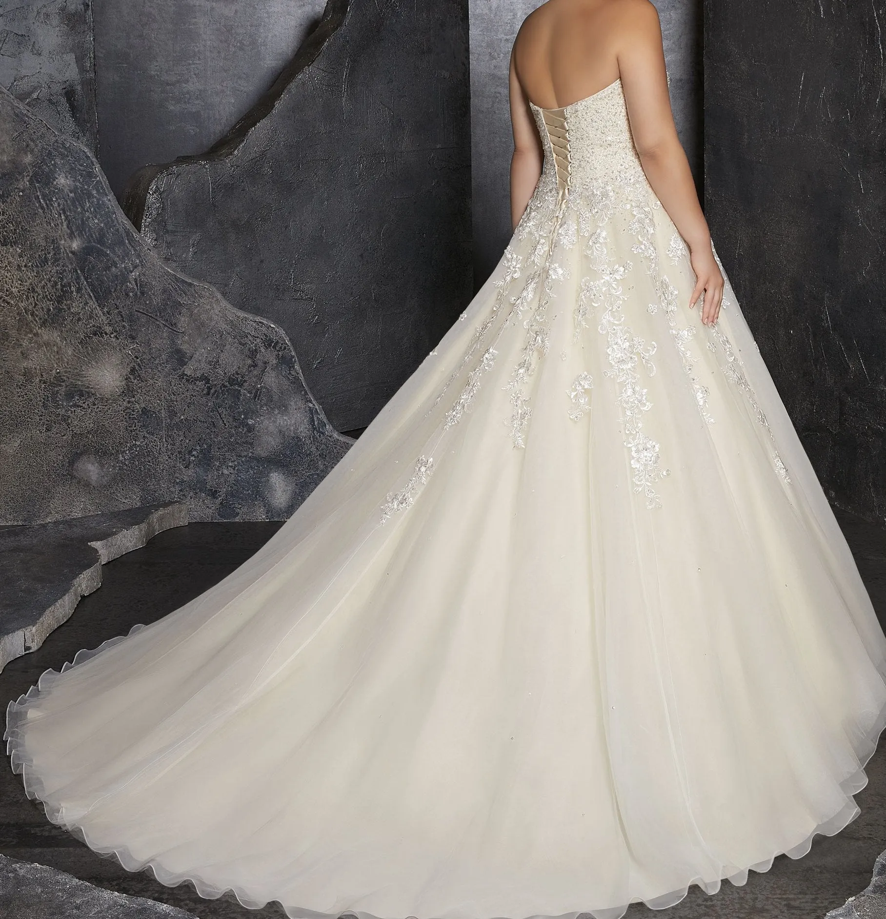 Elegant Ball Gown Wedding Dress at Bling Brides Bouquet online Bridal Store