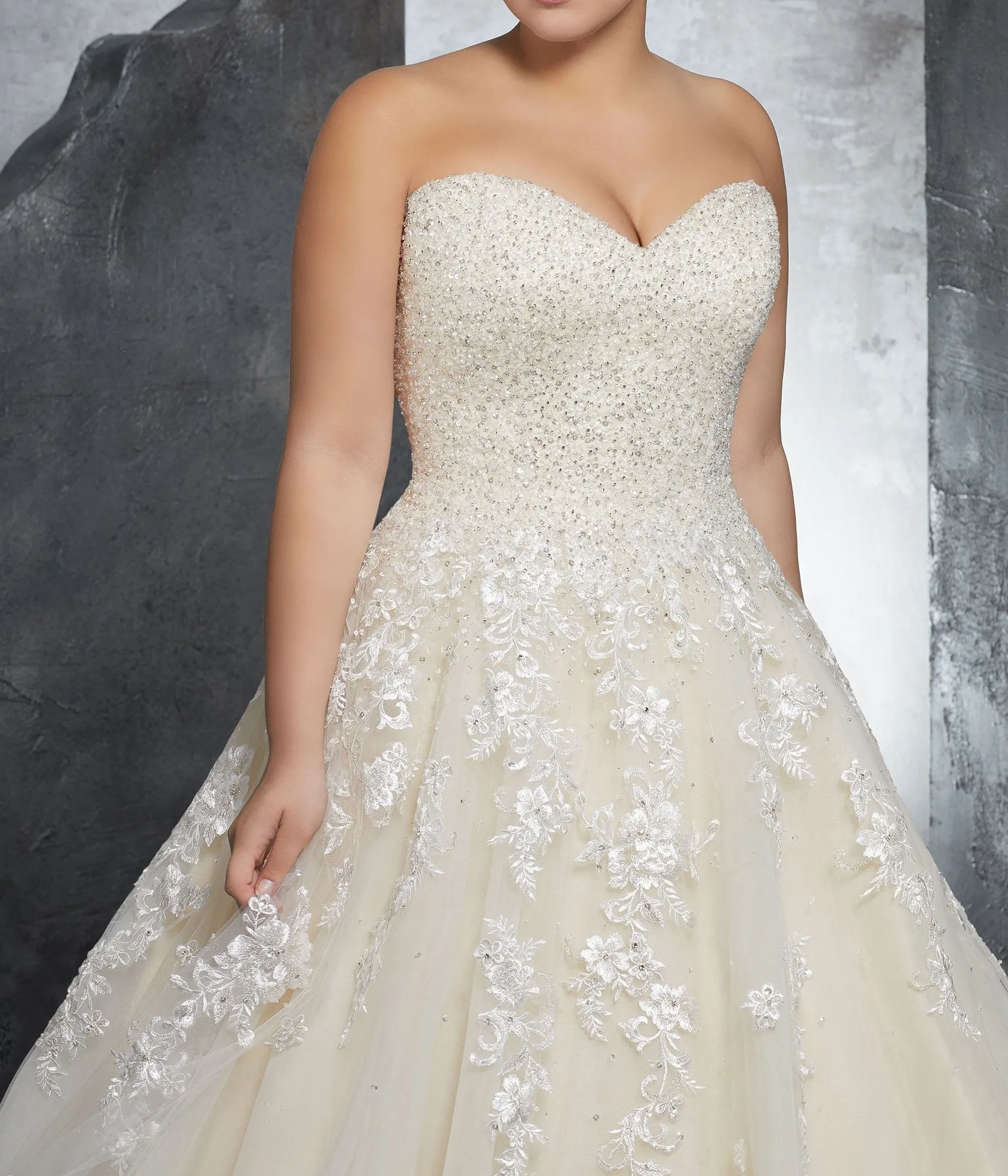 Elegant Ball Gown Wedding Dress at Bling Brides Bouquet online Bridal Store