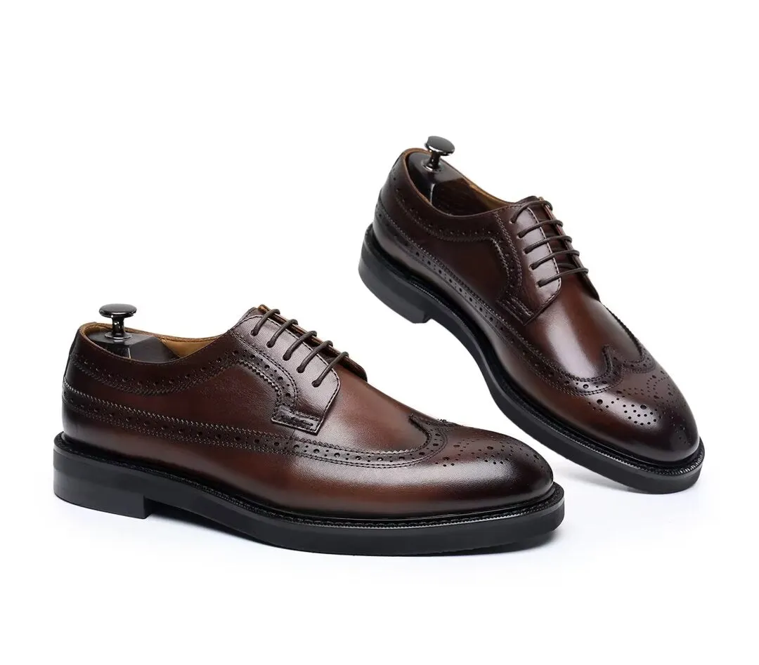 ElegantStride Cowhide Leather Men's Dress Shoes