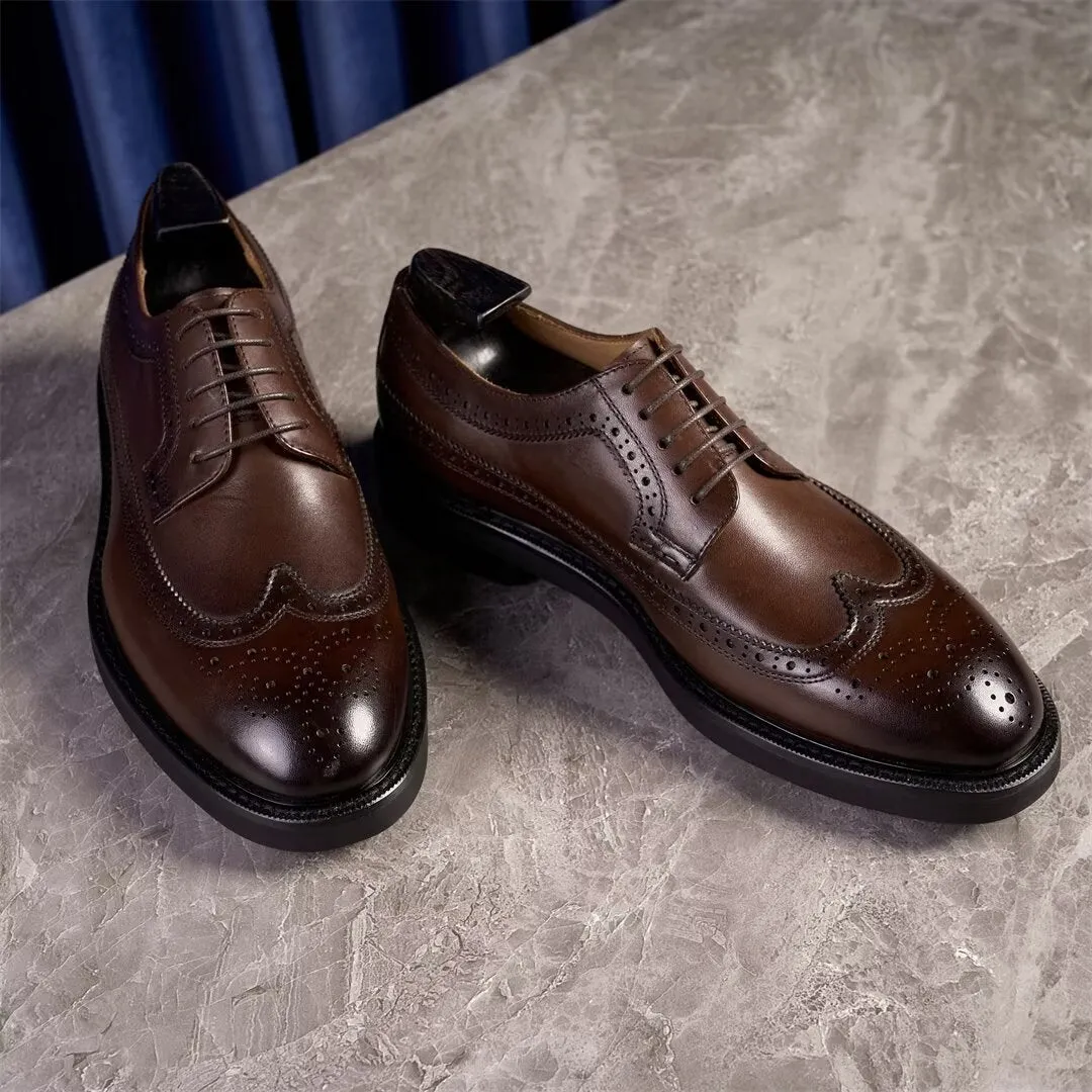 ElegantStride Cowhide Leather Men's Dress Shoes