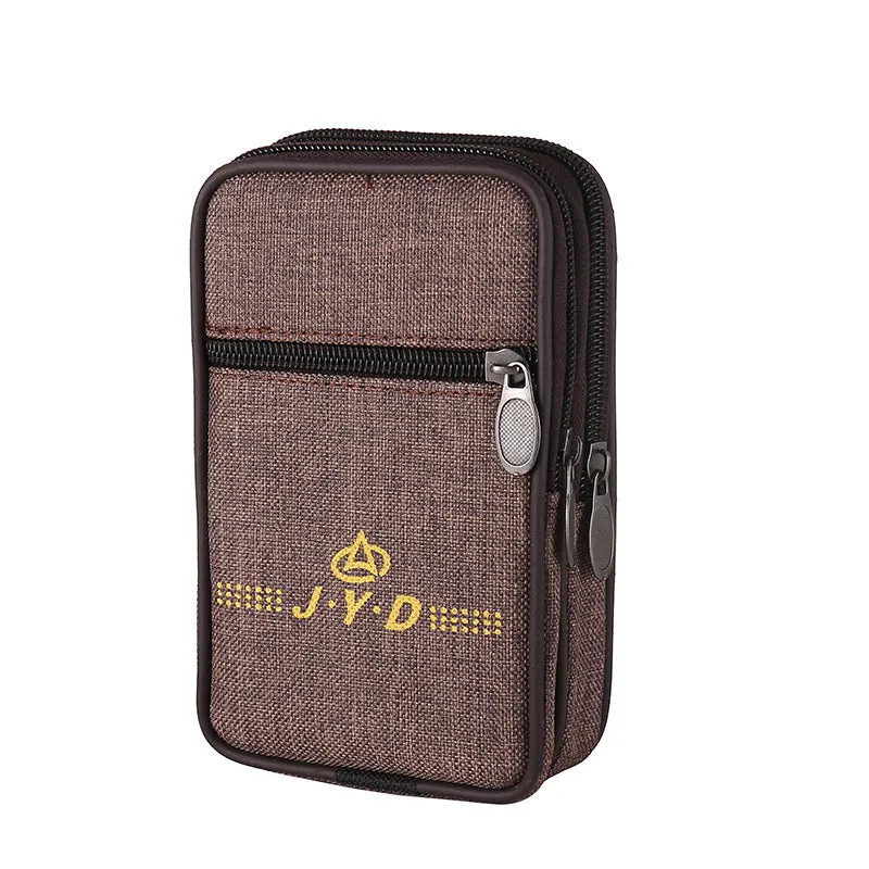 Enlarged Canvas Mobile Phone Bag Zipper Waterproof