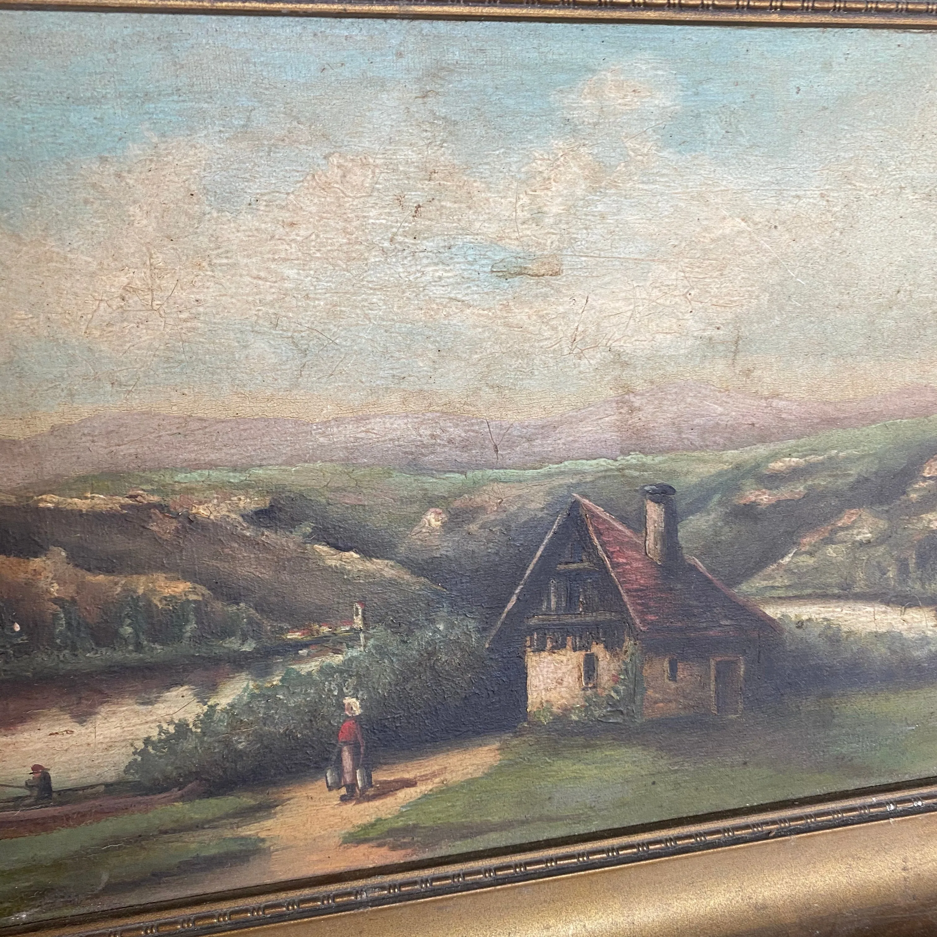 French oil on canvas signed