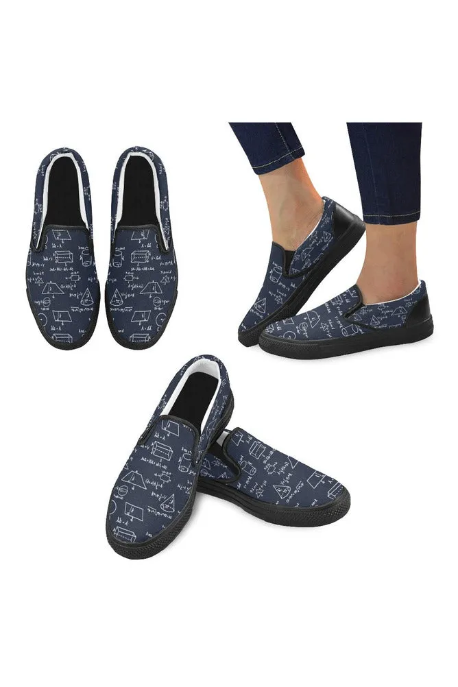 Geo Mathematics Men's Slip-on Canvas Shoes