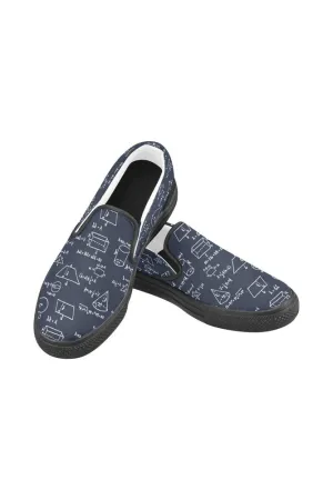 Geo Mathematics Men's Slip-on Canvas Shoes