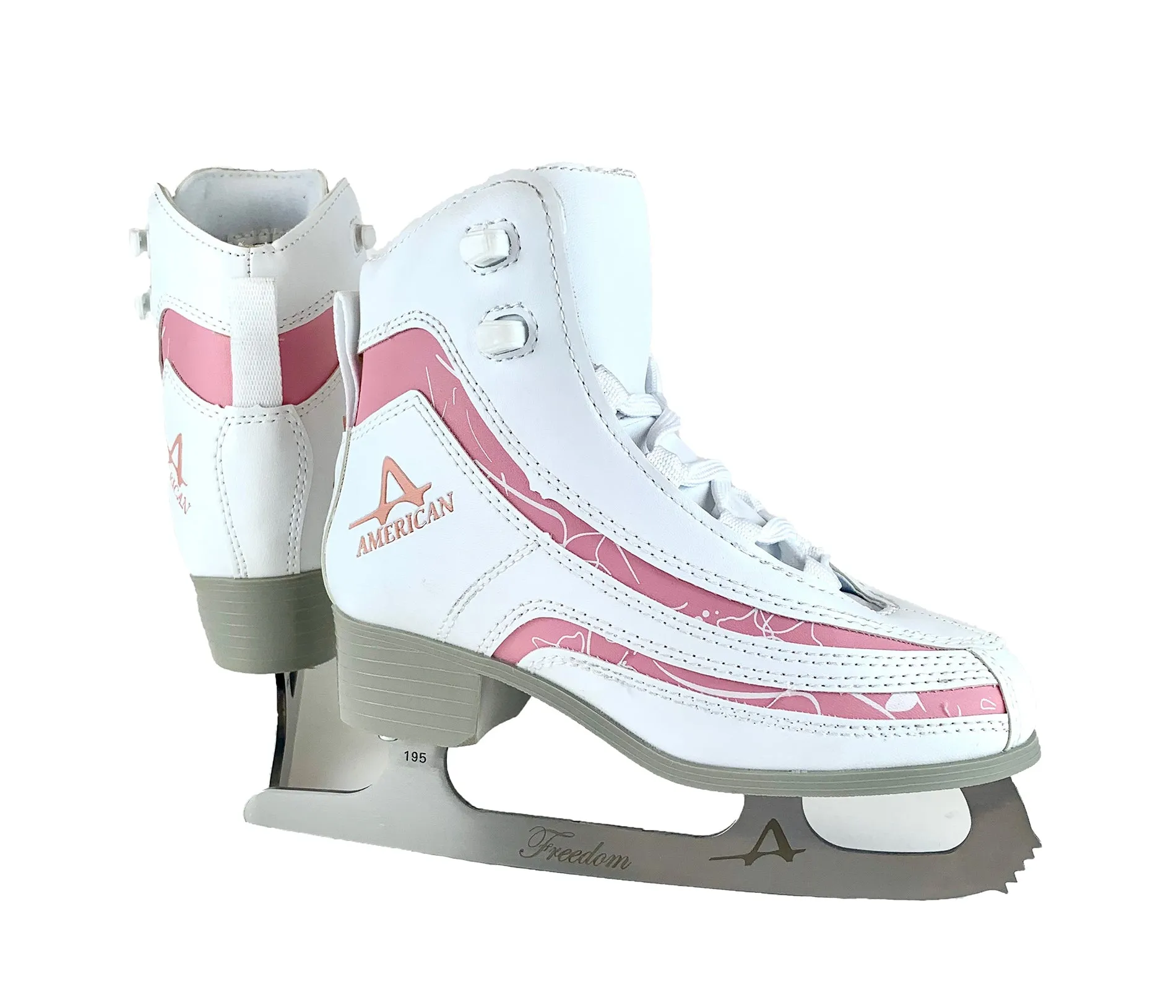 Girl's Softboot Ice Skate with Pink Trim