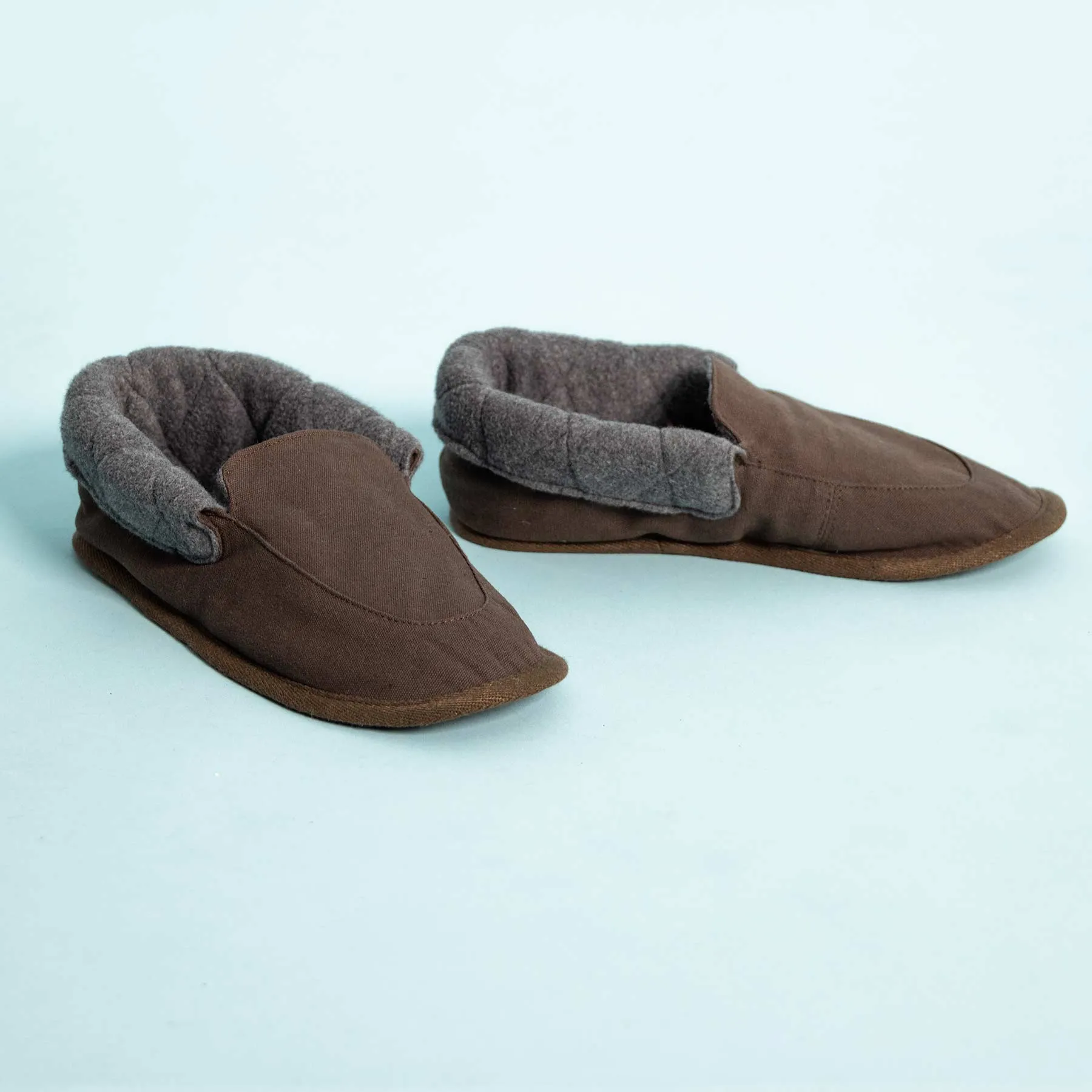 GREENLAND Elastic-Free 100% Organic Cotton House Shoe Slippers (Lined & Padded with Organic Cotton Fleece, Glue-Free, Latex-Free, Vegan)