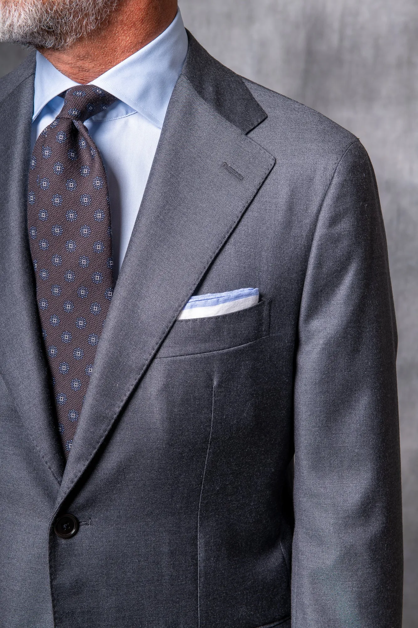 Grey full canvas suit - Made in Italy