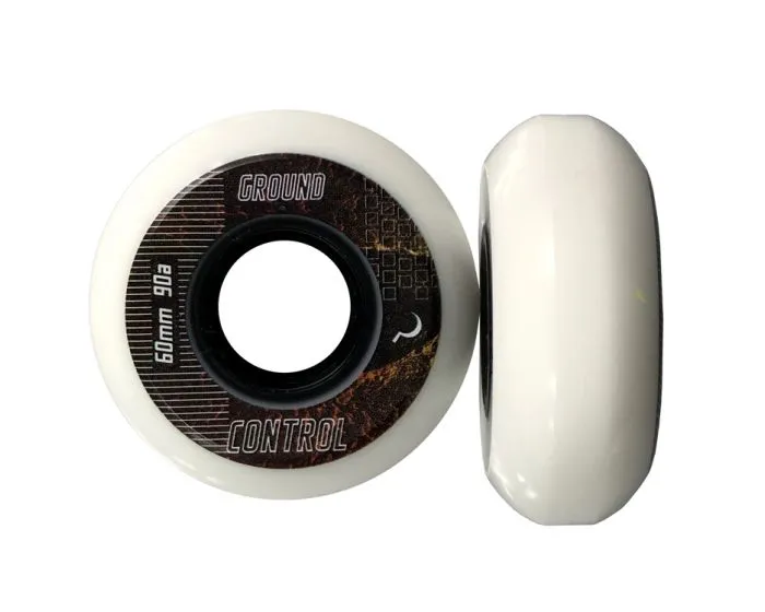 Ground Control CM EarthCity Wheels 60mm 90A - White (Set of 4)