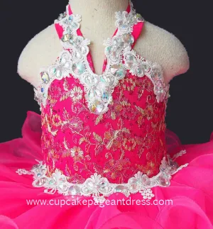 Halter Sequins Lace Little Girls/Toddler/Infant/Baby Girl Pageant Dress