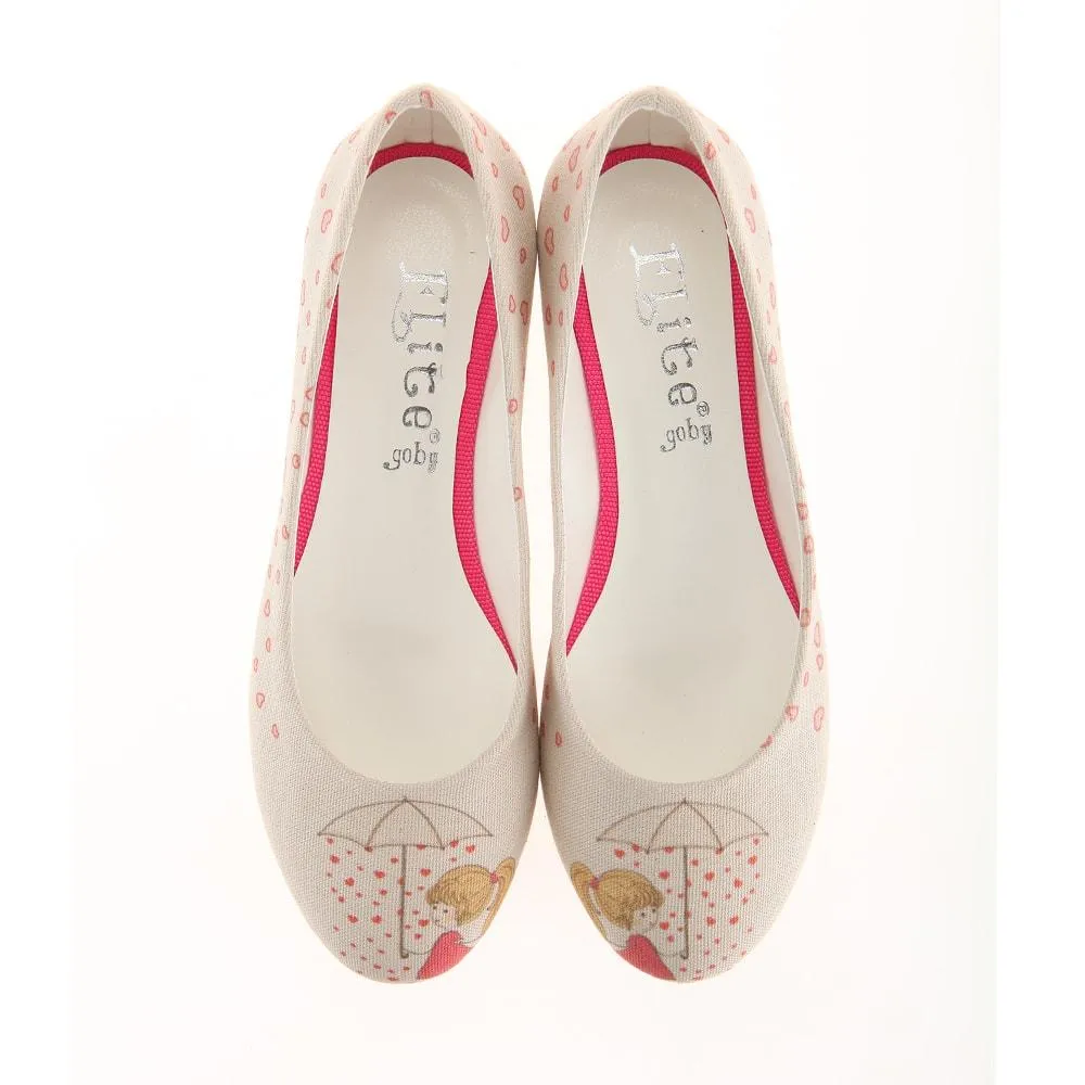 Heart Raining Ballerinas Shoes 1107