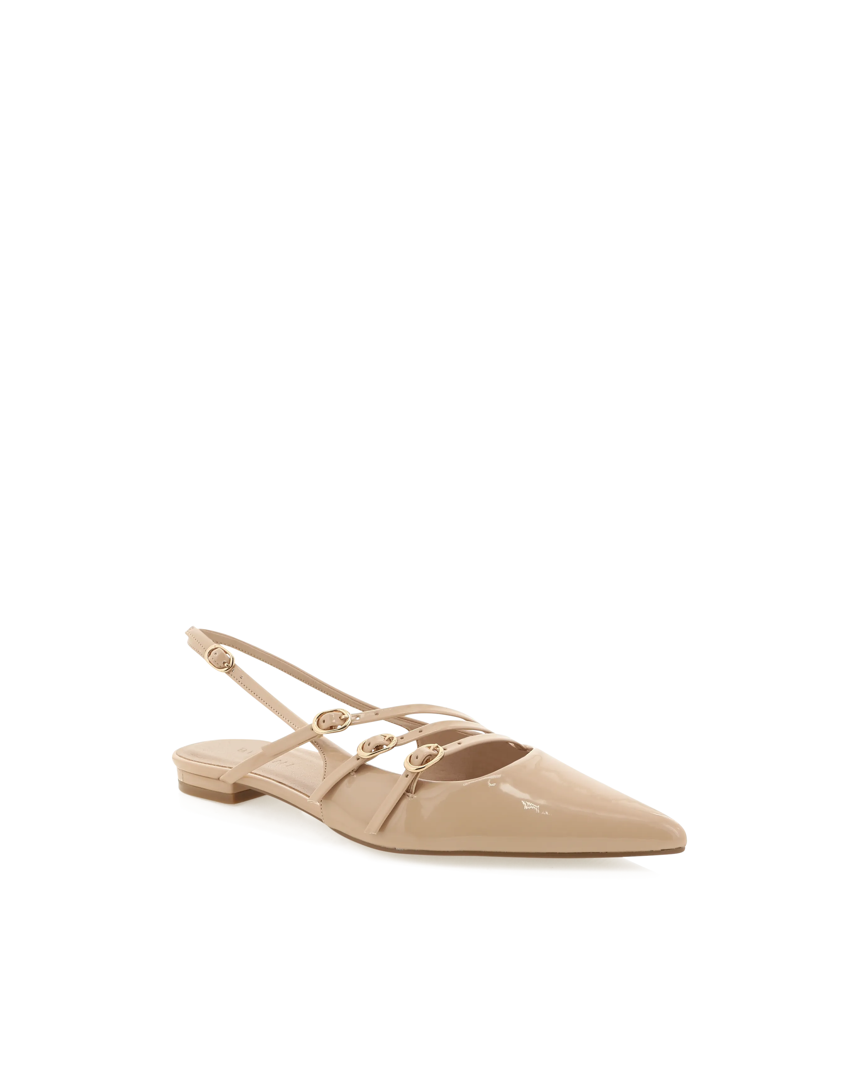 Hettie Flats - Beige Patent