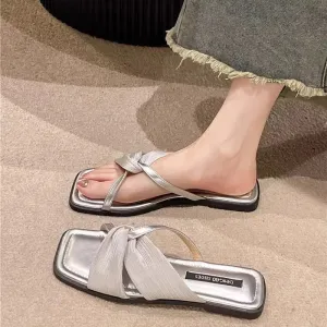 High end French style new niche matching skirt sandals small fragrant style slippers for women to wear in spring