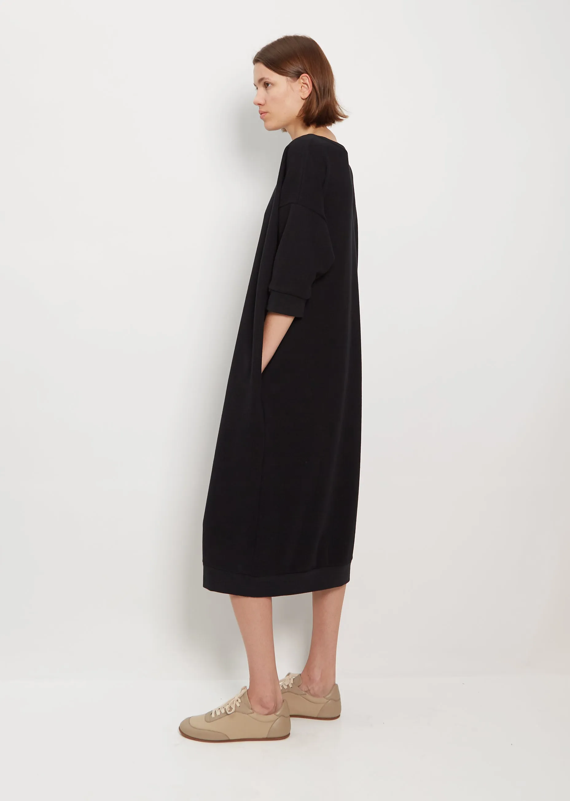 Ivy Sweatshirt Dress — Black