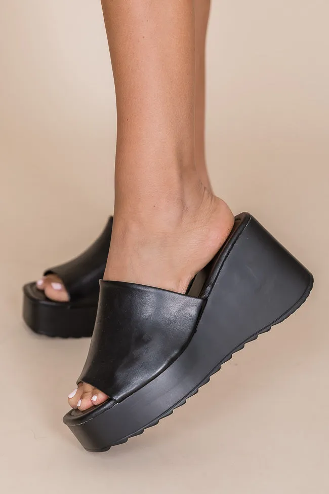 Jaclyn Black Chunky Heels FINAL SALE