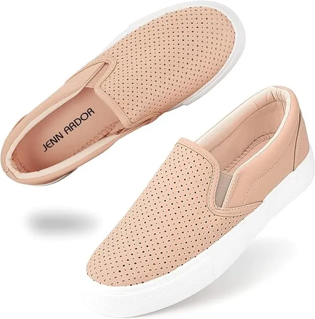 JENN ARDOR - Slip On Low Top Canvas Sneakers Flats Comfortable