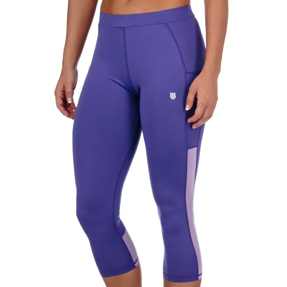 K-Swiss Women's Spring Tight Capri Purple