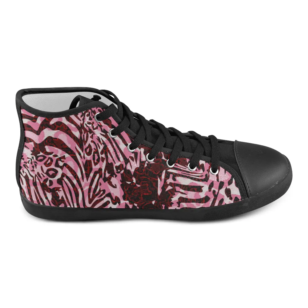 Kids's Cheetah Print Canvas High Top Shoes