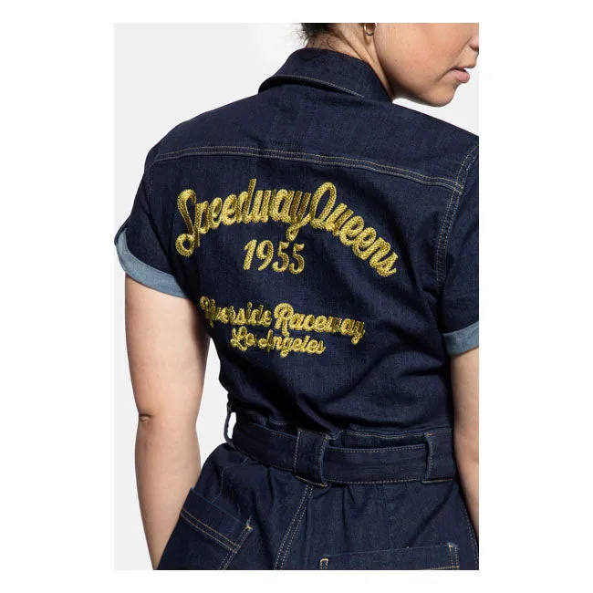 King Kerosin Queen Kerosin Speedway Short Ladies Overall Dark Blue