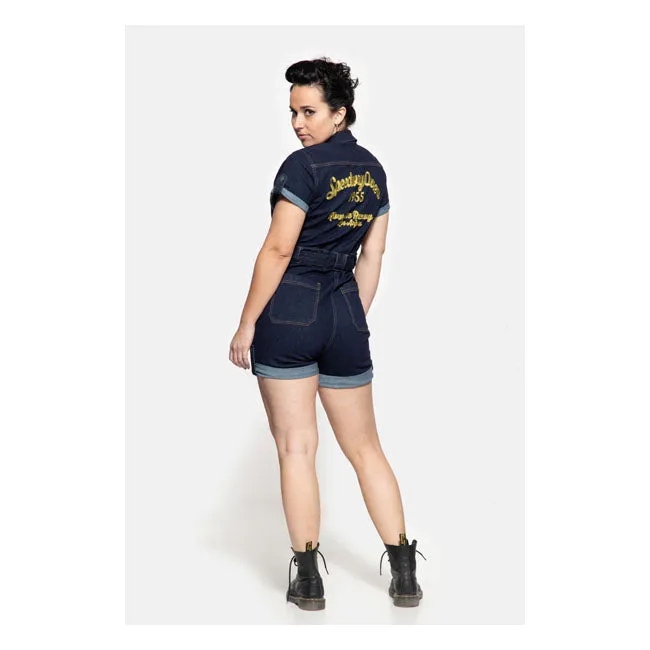 King Kerosin Queen Kerosin Speedway Short Ladies Overall Dark Blue