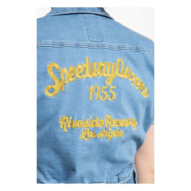 King Kerosin Queen Kerosin Speedway Short Ladies Overall Stone Washed