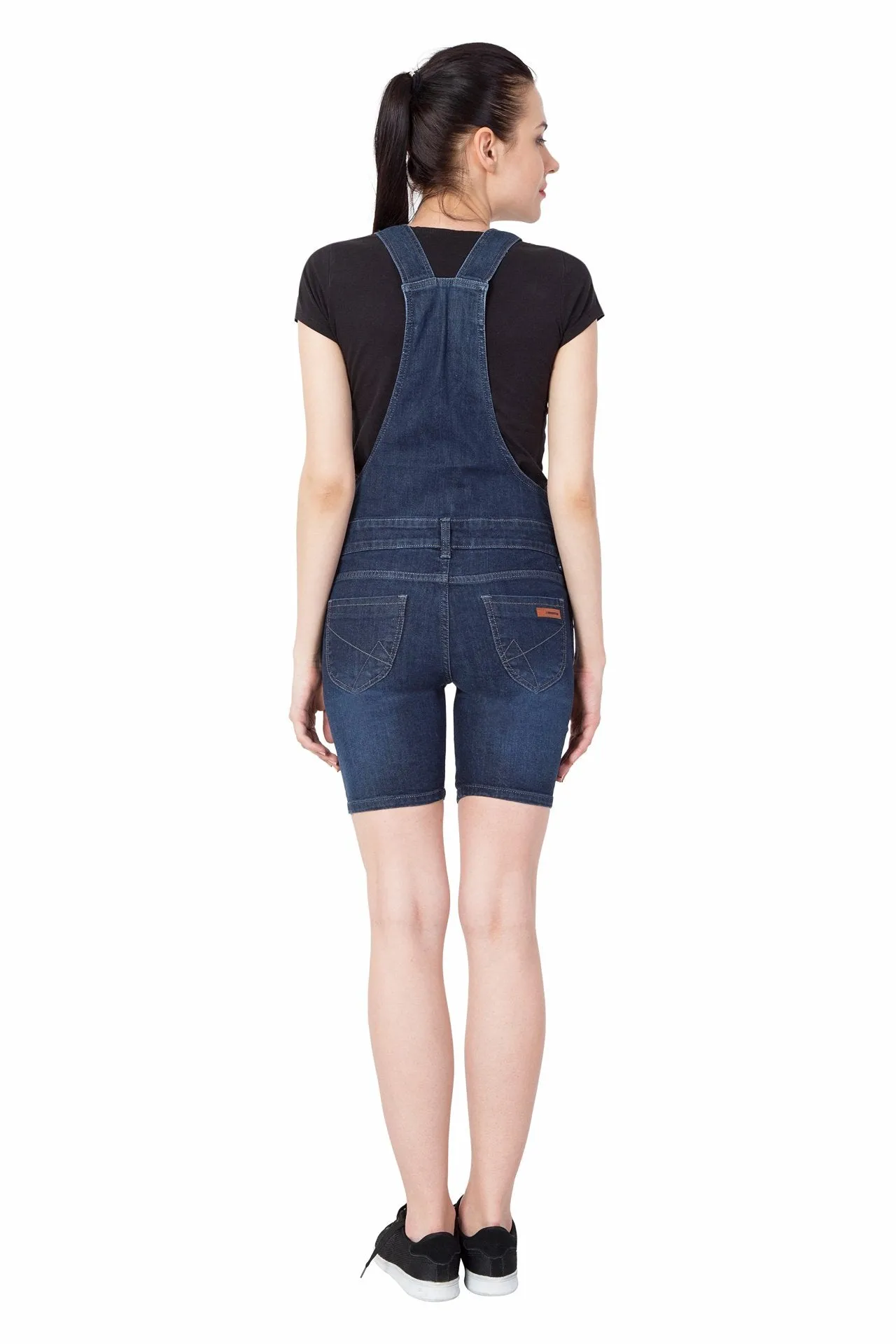 KROSSSTITCH Denim Capri Dungarees For Women & Girls