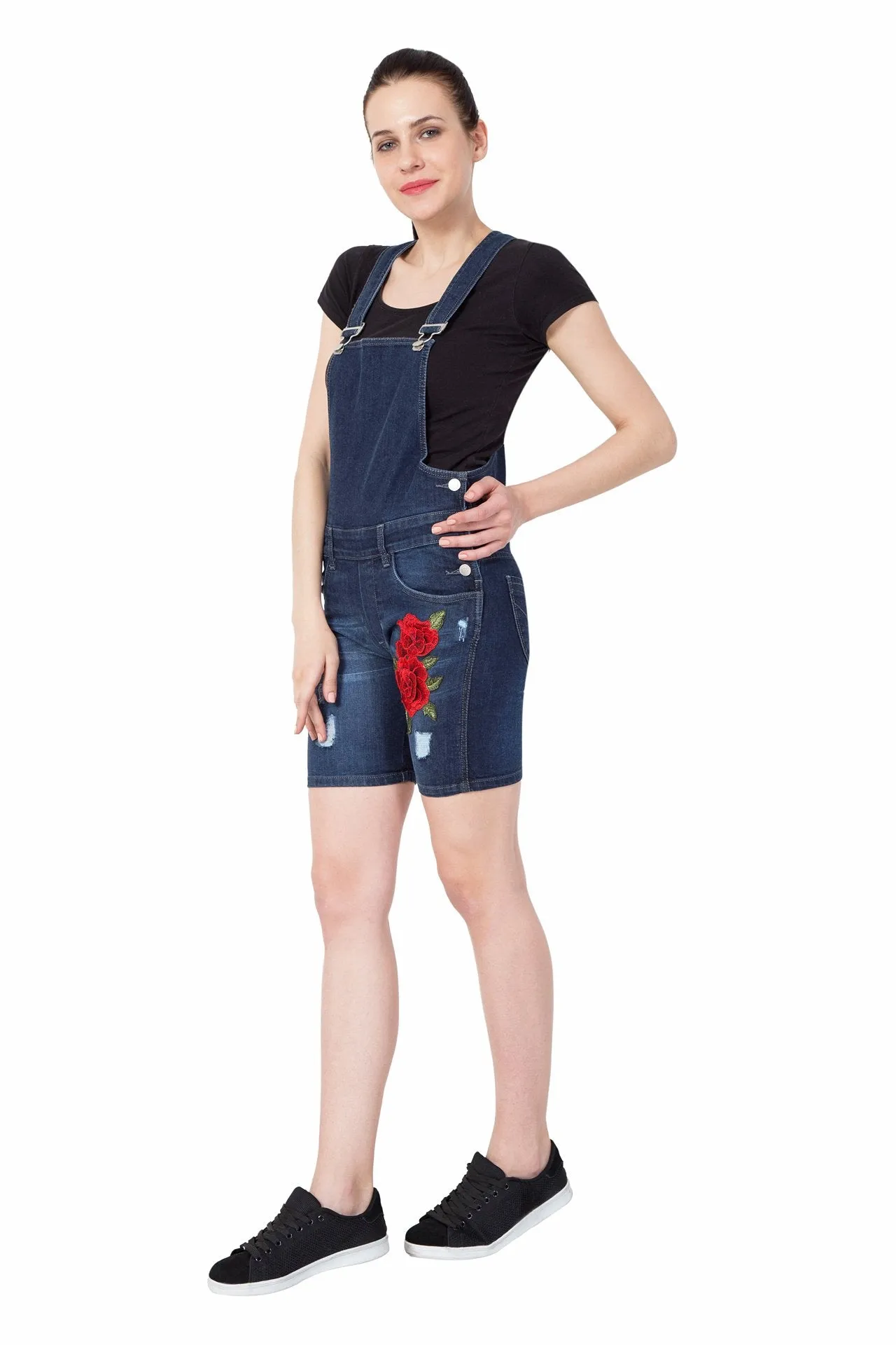 KROSSSTITCH Denim Capri Dungarees For Women & Girls