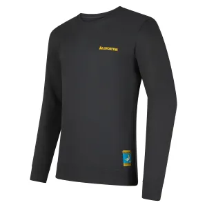 La Sportiva Men&#x27;s Climbing On The Moon Sweatshirt Carbon/Giallo | Buy La Sportiva Men&#x27;s Climbing On The Moon Sweatshirt Carbon/Giallo here | Outnorth