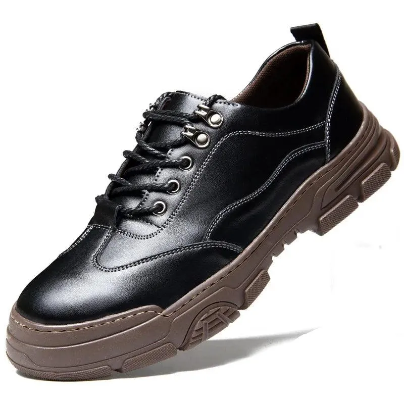 Leather Flat Thick Sole Footwear - KA4874 Men's Casual Shoes