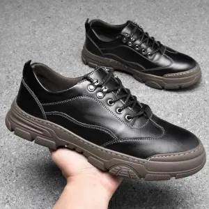 Leather Flat Thick Sole Footwear - KA4874 Men's Casual Shoes