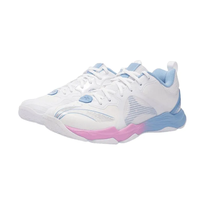 LI-NING RANGER VI Lite Badminton Shoes White/Pink Blue UNISEX AYTS012-1