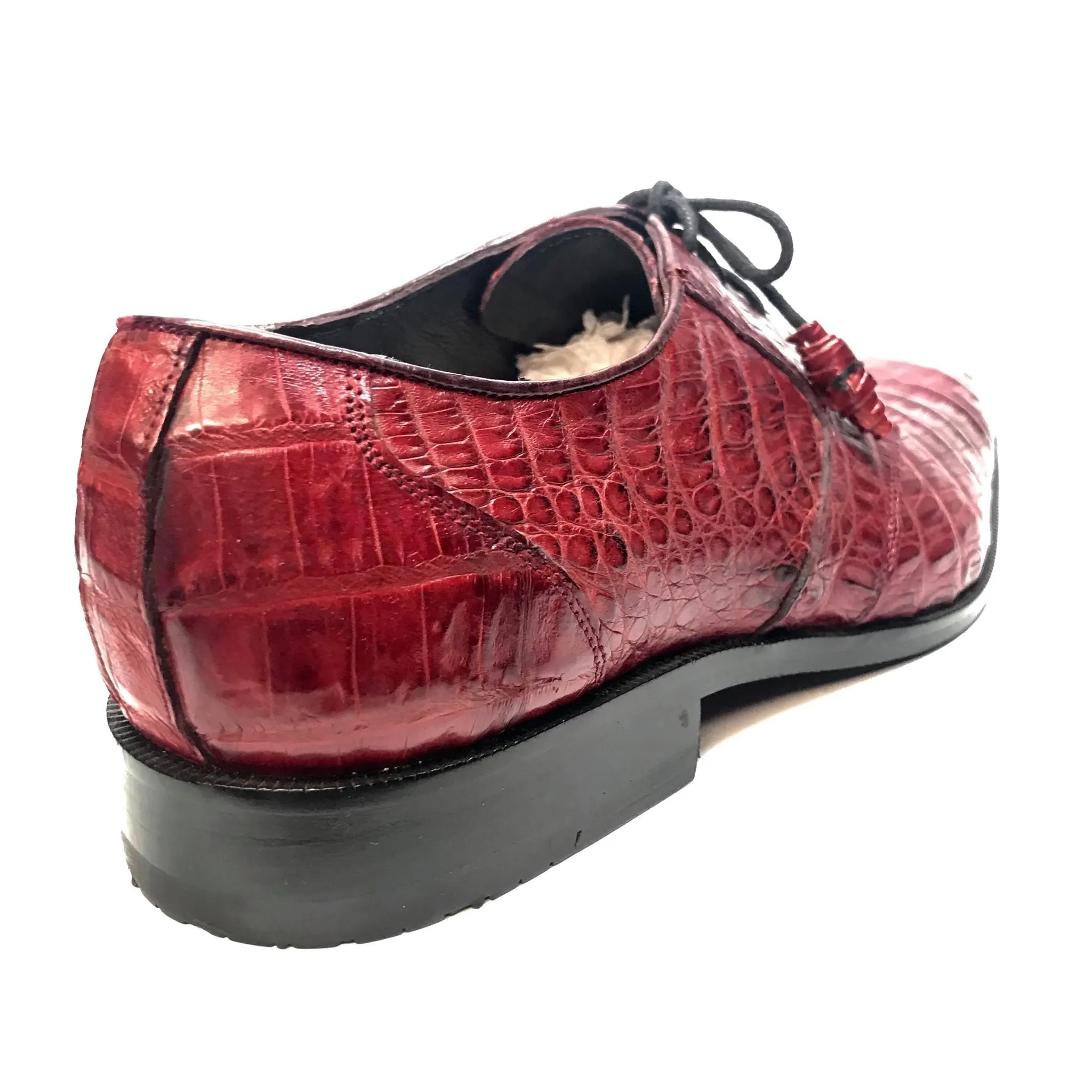 Los Altos All-Over Crocodile Lace Up Dress Shoes