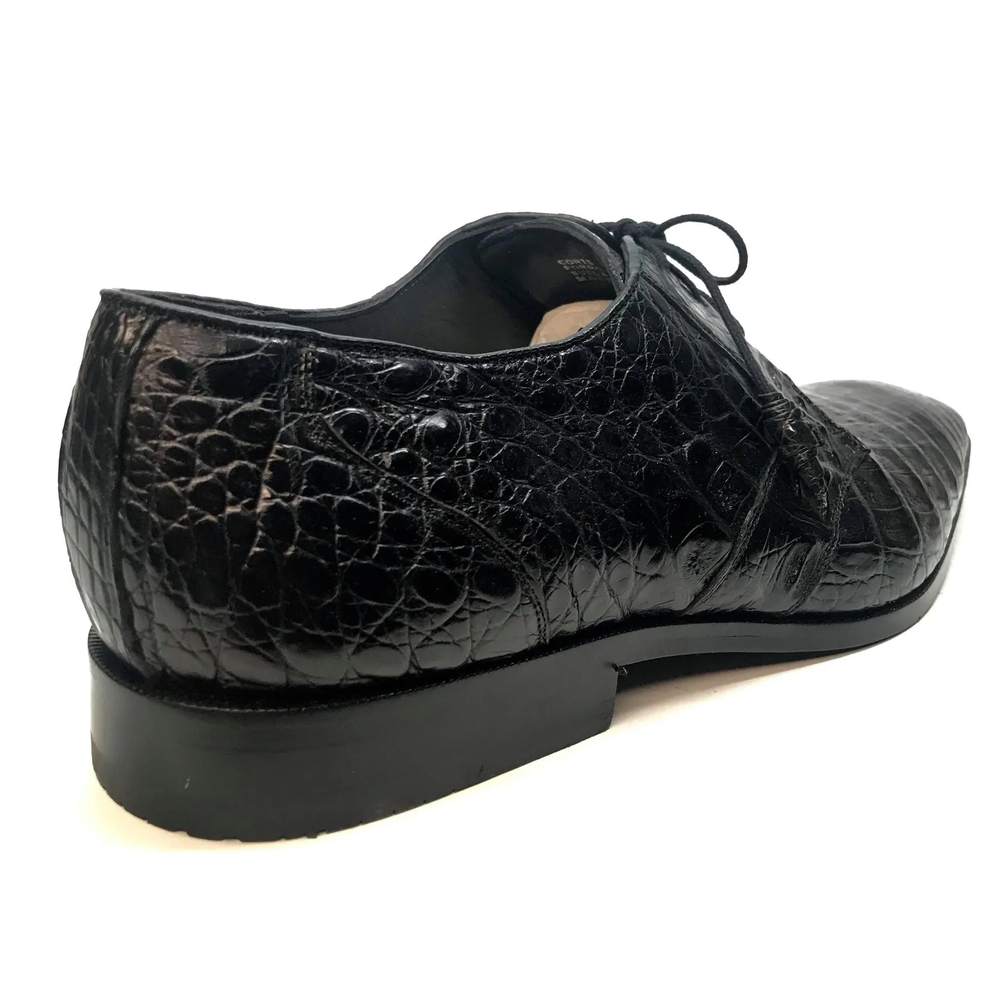 Los Altos All-Over Crocodile Lace Up Dress Shoes