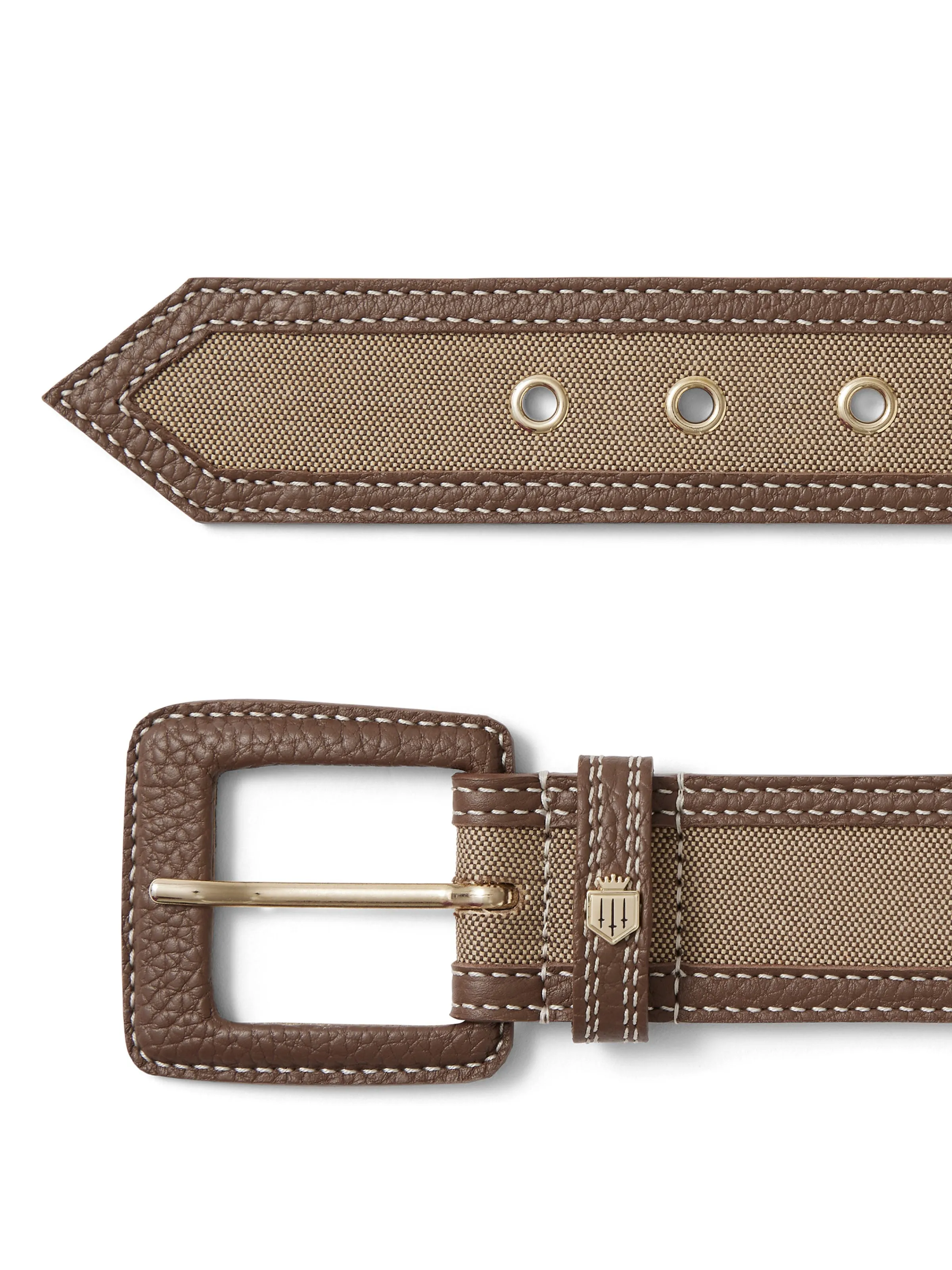 Marseille Belt - Tan & Taupe Canvas