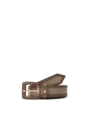 Marseille Belt - Tan & Taupe Canvas