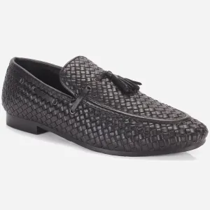 Men "SUAXE" Leather Trim Detailing Dress Slip-On Oxfords