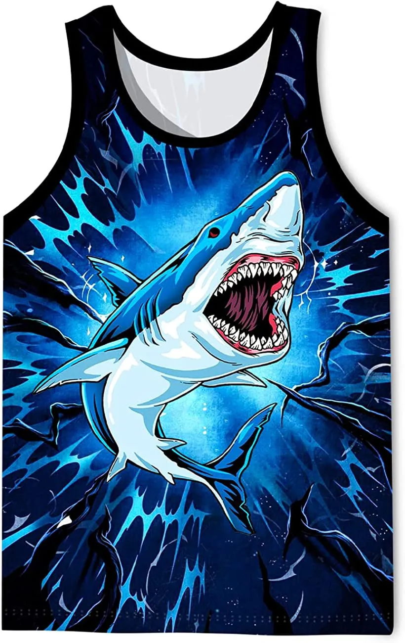 Men's 3D Tank Tops Summer Casual Novelty Sleeveless Shirt Unisex Colorful Graphics Top Tees Shirt