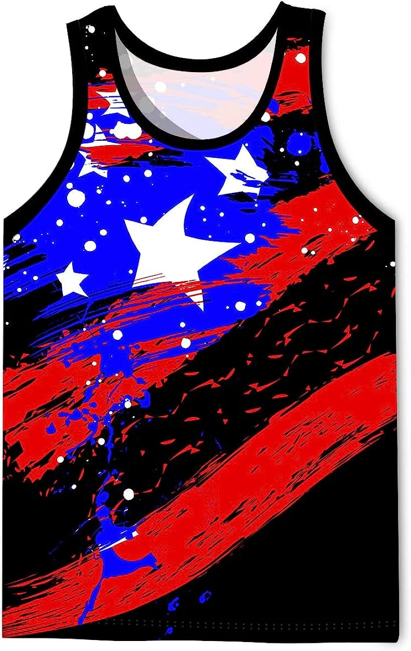 Men's 3D Tank Tops Summer Casual Novelty Sleeveless Shirt Unisex Colorful Graphics Top Tees Shirt