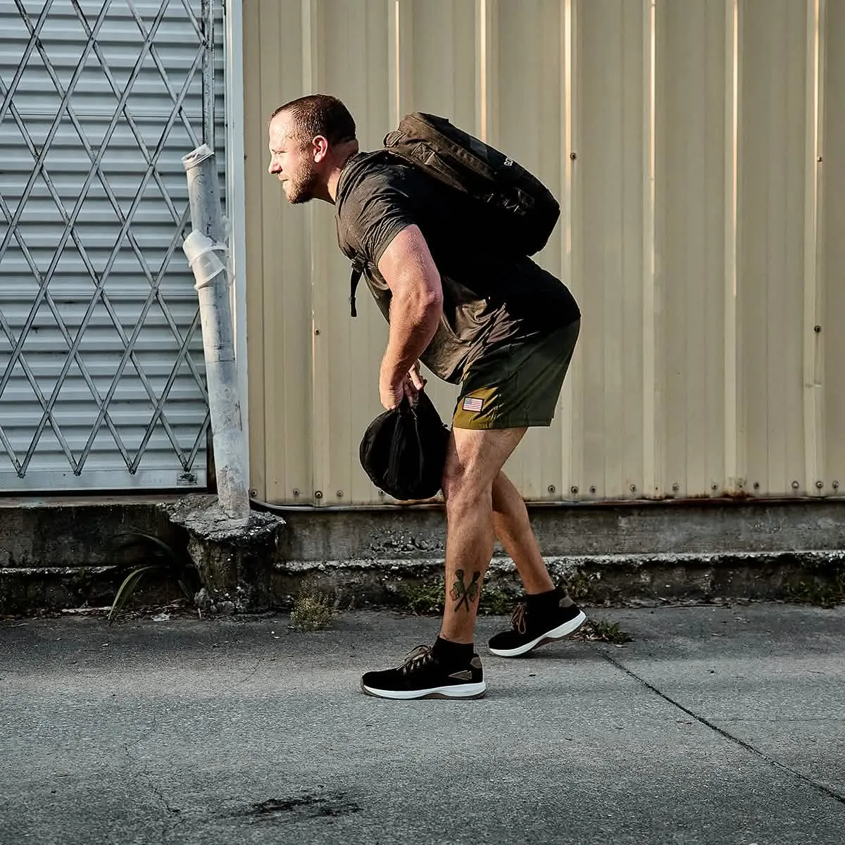 Men's Ballistic Trainers - Black   White W / Coyote Reflective Spearhead