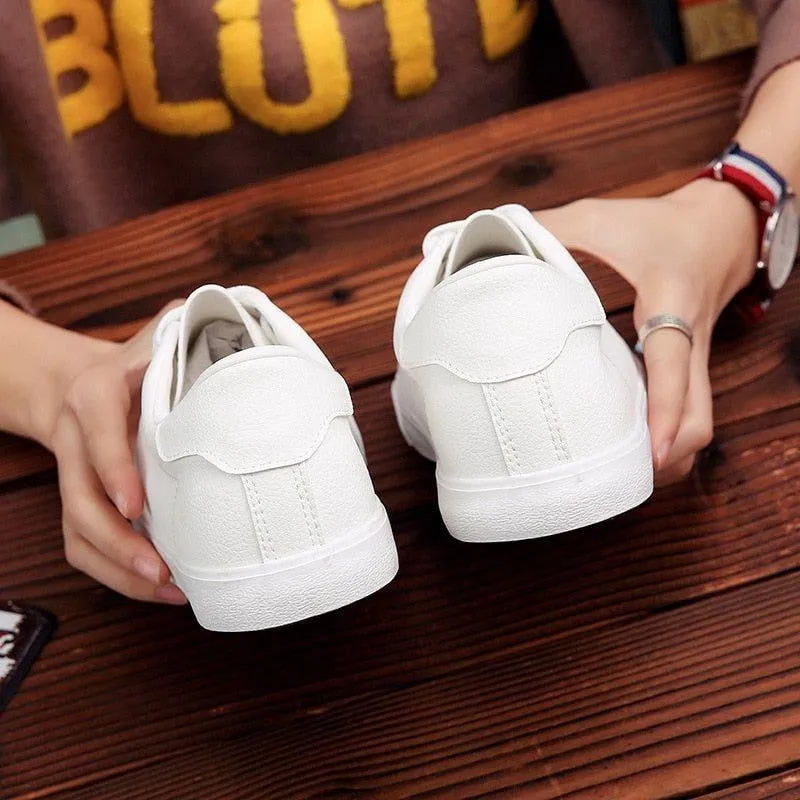 Men's Casual Shoes 2021 Sneakers Soft Leather Fashion White Footwear