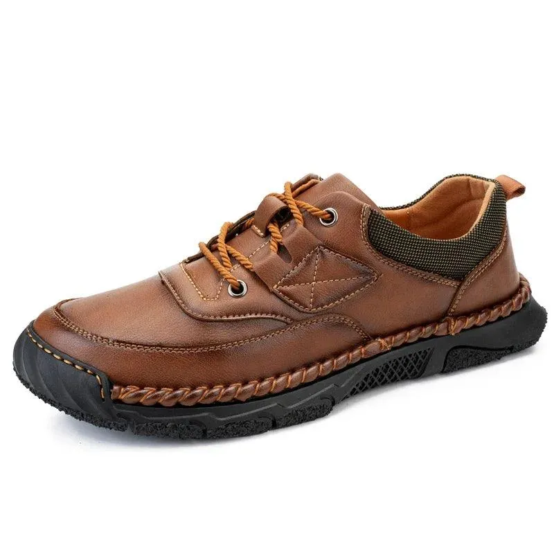 Men's Casual Shoes - Leather Outdoor Soft Bottom Antiskid Sneakers - TSS192