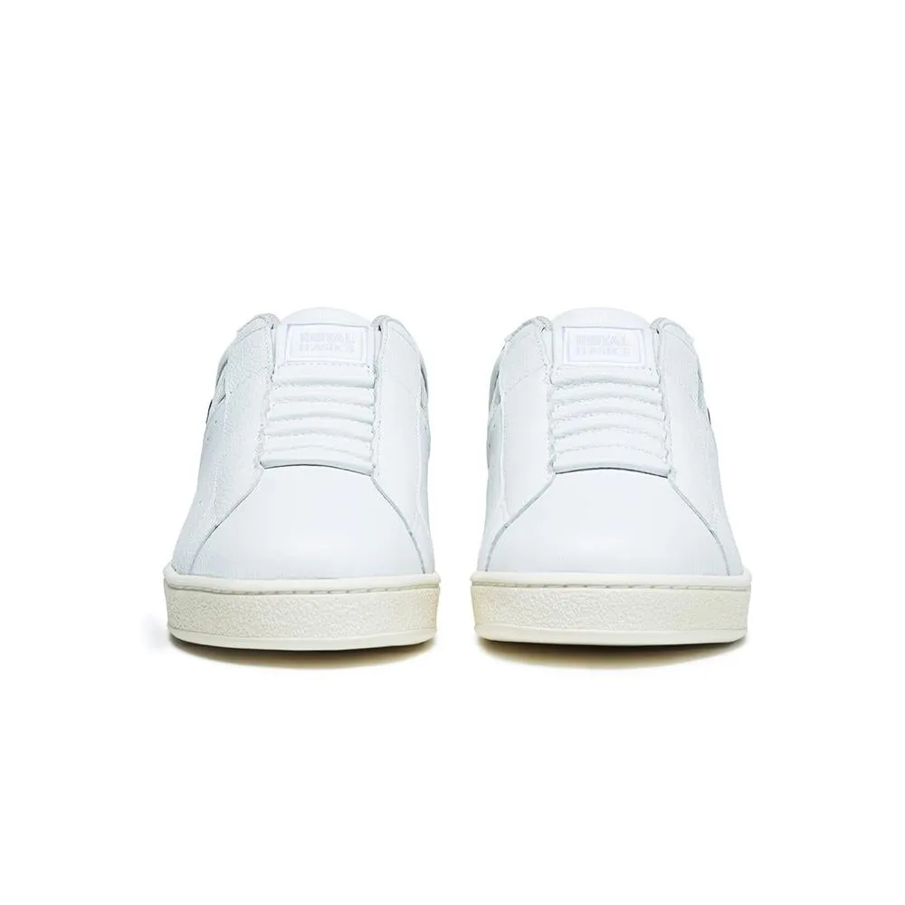 Men's Icon White Green Logo Leather Sneakers 01913-004