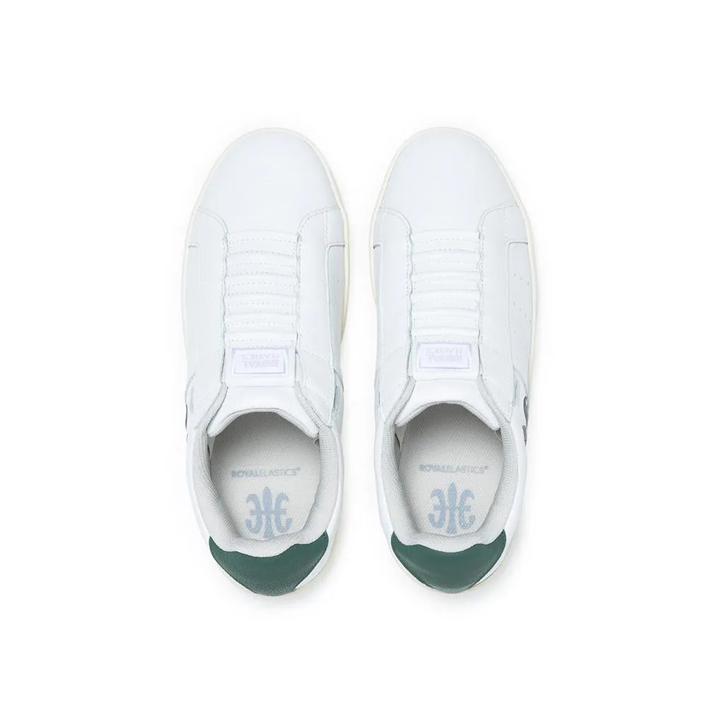 Men's Icon White Green Logo Leather Sneakers 01913-004