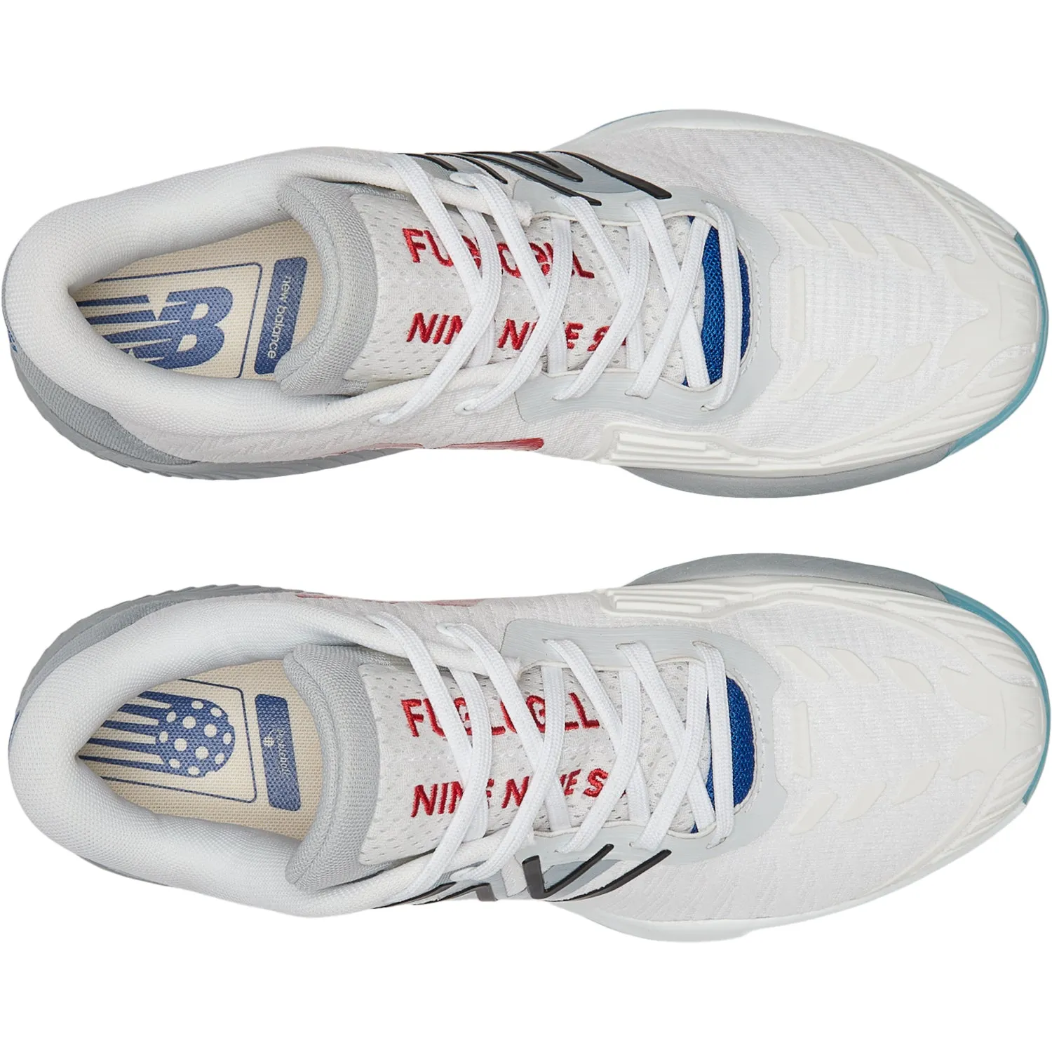 Men's New Balance FuelCell MCH996PB White/Grey/Team Royal - Pickleball/Court Mesh