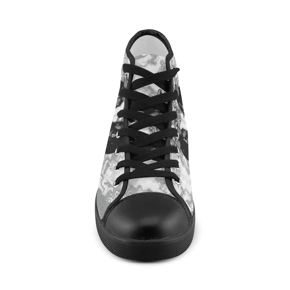 Men's Taurus Zodiac Print Canvas High Top Shoes