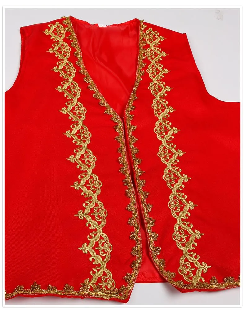 Men's Victorian Waistcoat Slim Fit Embroidered Opera Vest Court Prince Costume Wear