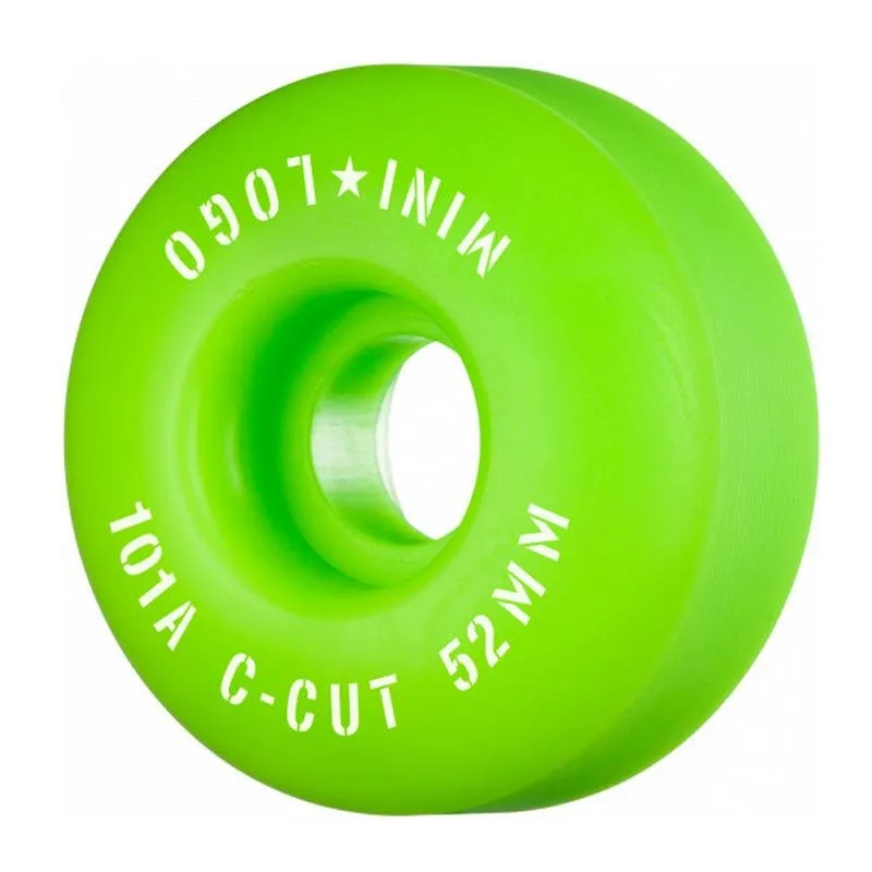 Mini Logo 52mm 101a C-Cut Green Skateboard Wheels 4pk