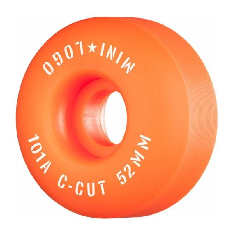 Mini Logo 52mm 101a C-Cut Orange Skateboard Wheels 4pk