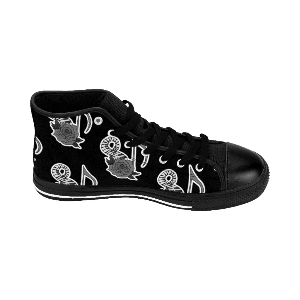 Musical Rose Men's High-top Sneakers