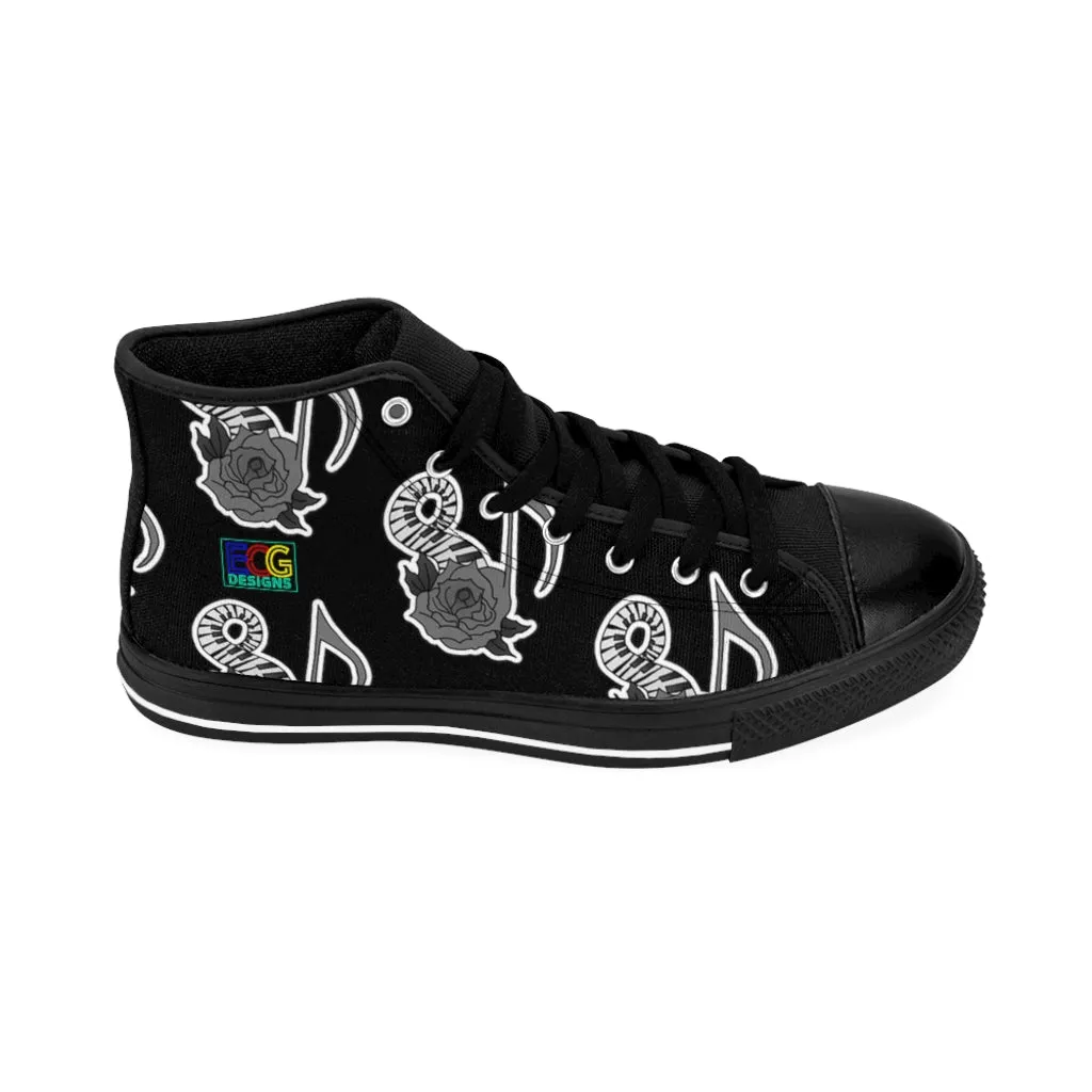 Musical Rose Men's High-top Sneakers