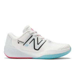 New Balance Women's FuelCell 996v5 Pickleball in White with Grey and Team Red